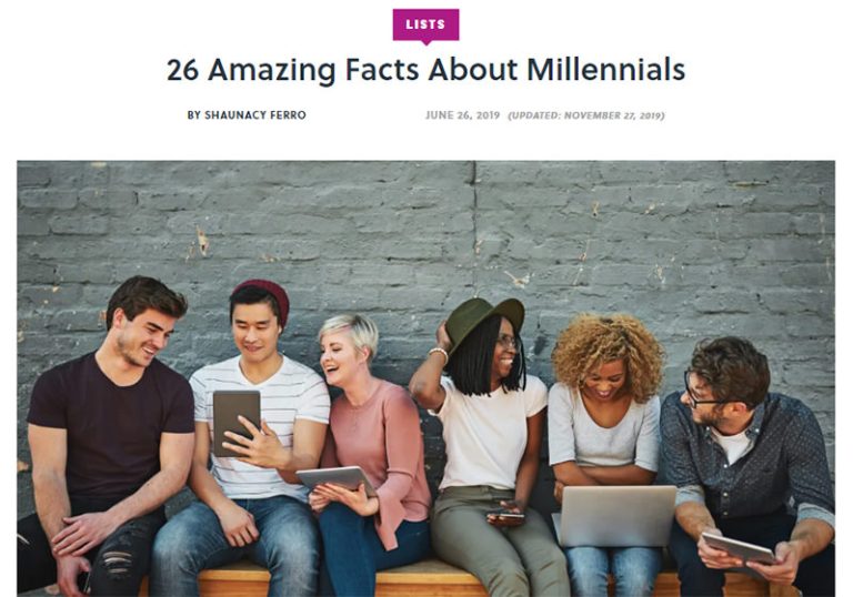 26 amazing facts about millennials